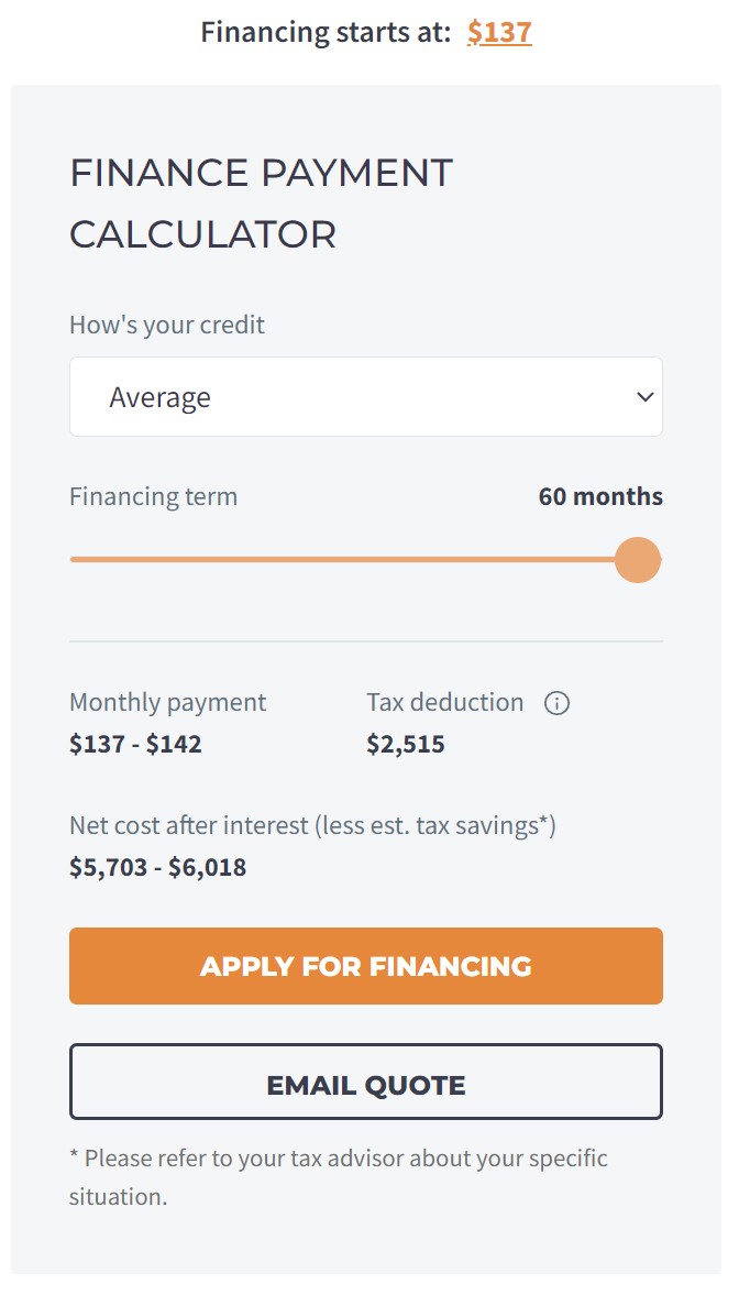 Financing 5 Taycor3